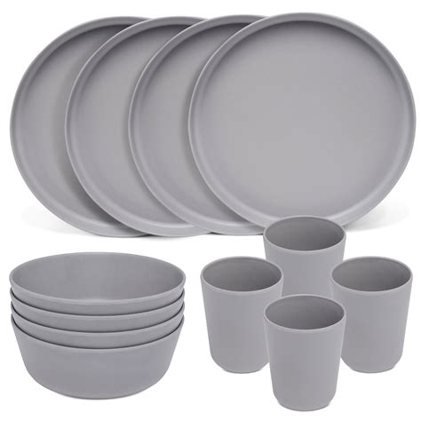 STACKABLE, MICROWAVE & DISHWASHER SAFE Every item included stacks perfectly into its own pieces so you can enjoy easy storage, travel and convenience. . Unbreakable microwave safe dishes